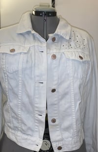 Image 3 of Hand embroidered denim jacket