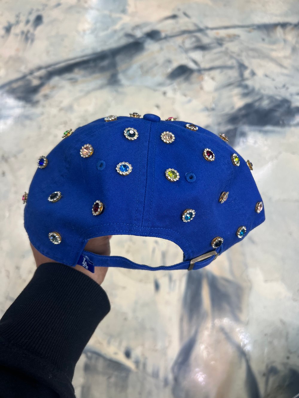 Icy LA woman’s hat 