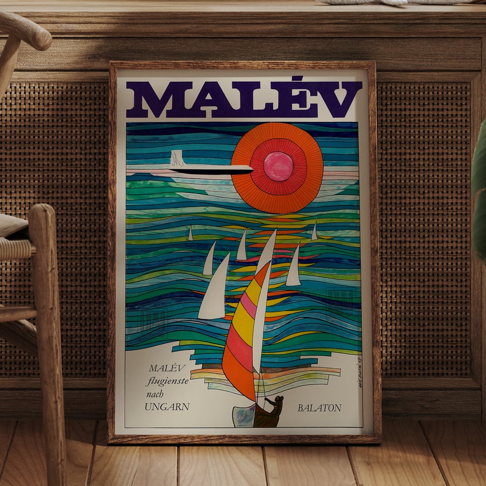Fly Malev to Lake Balaton (Balaton) | Máté András | 1967 | Vintage