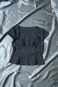 Grey Pinstripe top