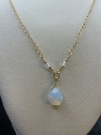 Image 1 of Opal teardrops necklace 