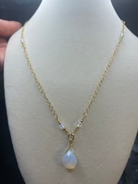 Image 3 of Opal teardrops necklace 