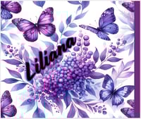 Image 4 of Purple Butterflies | Tumbler 