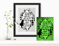 Glow in the Dark ‘The Secret Garden’ Quote Print