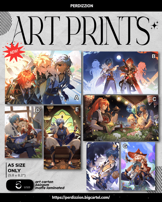 [NEW!] Genshin Impact Art Prints 