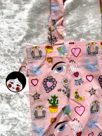 Image 1 of Full Fabric Cotton Handmade Tote Bag - Various Designs