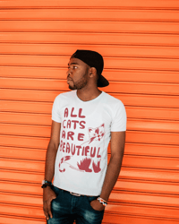 Image 2 of T shirt ACAB blanc rouge face