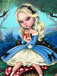 Image 4 of ‘Alice in Wonderland’ – Acrylics on panel  (19.47×15.4”/50x39cm)