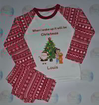 Image 1 of Personalised ms Rachel christmas pyjamas 