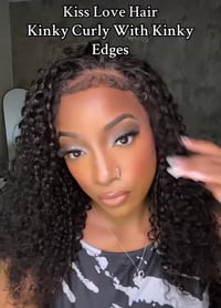 Kinky curly with 4C Kinky Edges Wig