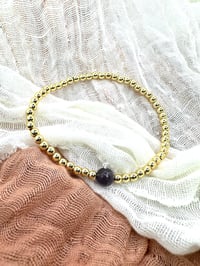 Image 2 of Amethyst & Gold Bracelet