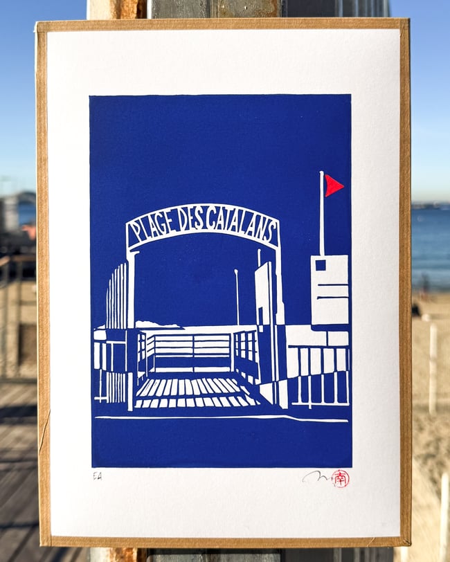 La plage des Catalans 