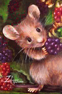 Image 5 of 🍇 Little mouse with berries 🍇 - Acrylic painting