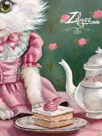 Image 2 of 🍧🍨Kitty loves dessert🍨🍧 - Acrylics painting