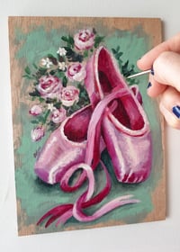 Image 2 of 🩰 ‘Sugar plum pointe shoes' 🩰 - Acrylics painting