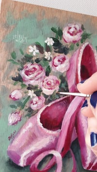Image 4 of 🩰 ‘Sugar plum pointe shoes' 🩰 - Acrylics painting