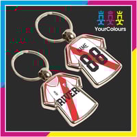 Image 1 of RIVER PLATE HOME SHIRT KEYRING 2023