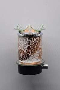 Image 1 of Cracked Earth Toned Electric Oil Lamp