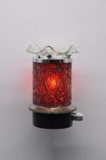 Crackled Red  Electric Night light Oil Burner