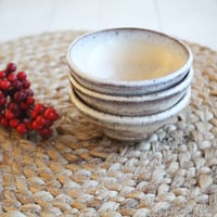 Image 5 of Three Rustic Prep Bowls in Milk and Honey Glaze, Handcrafted Small Bowls, Made in the USA