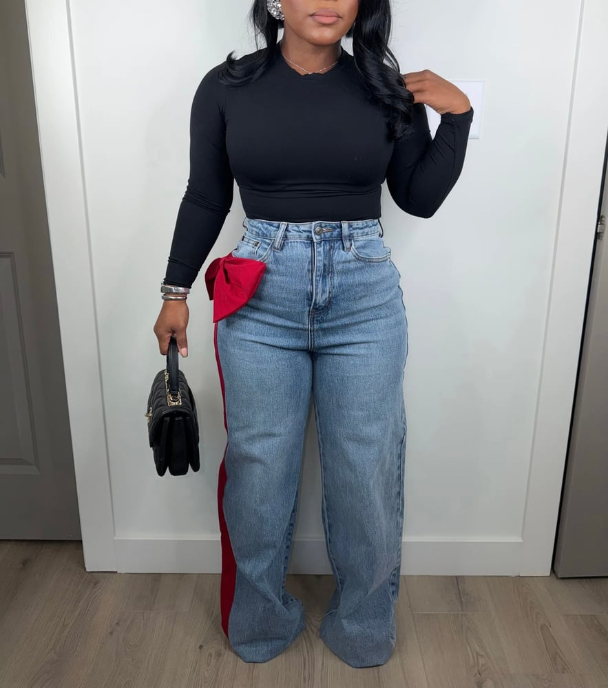 Image of Holiday Bow Jeans 