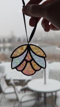 Image 2 of Lead-free Art Nouveau Ornament - Dichroic