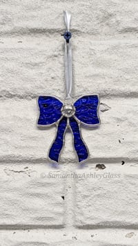 Image 3 of Blue Lead-free Bow 