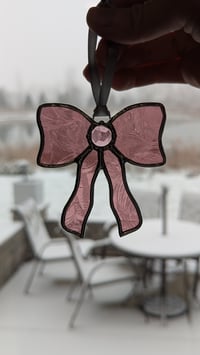 Image 2 of Light Purple Glue Chip Lead-free Bow 