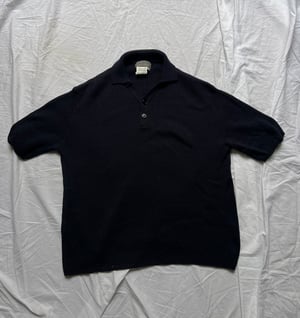 Yohji Yamamoto Pour Homme Knit Polo in Navy - Size M