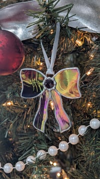 Image 1 of Iridescent Warm Purple Lead-free Bow 