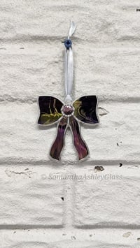 Image 2 of Iridescent Warm Purple Lead-free Bow 
