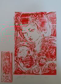 Ltd Edition Suki Red Handmade Print