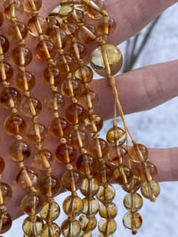 Image 3 of Genuine Citrine Mala, Citrine 108 Bead Japa Mala, Citrine Hand Knotted Gemstone Necklace