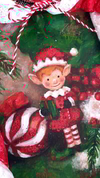 Image 2 of 'Tinsel Pippin' - Acrylics paintings inside papier-mache frame (23x18cm /9x7")