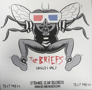 Image of The Briefs SIngles Only in 3D Test Press Bone and Red Swirl Vinyl 1of 2 pressed