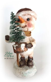 Image 2 of 'Timber Tom' - Papier-mâché sculpture (18x7cm / 7x2.75")