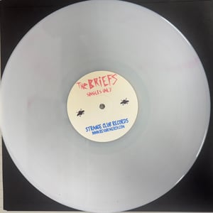 Image of The Briefs SIngles Only in 3D Test Press Bone and Red Swirl Vinyl 1of 2 pressed
