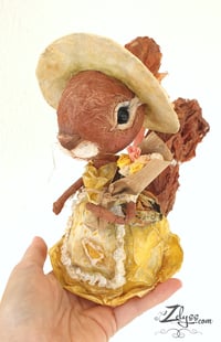 Image 4 of 🐿️ ‘Primrose, the anthophile squirrel’ 🐿️ ♡ recycled art – paper sculpture