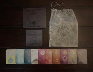 Image of Awen & Murderous Vision - A Nature Out Of Season (CD + Deck of Sigil Cards, hand dyed/stamped bag)