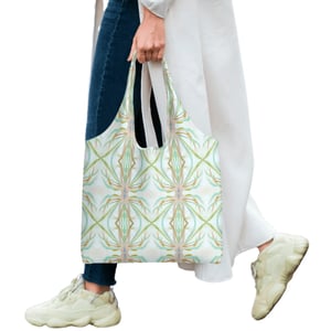 Image of Echinacea Steel Blue Waterproof Grocery Tote