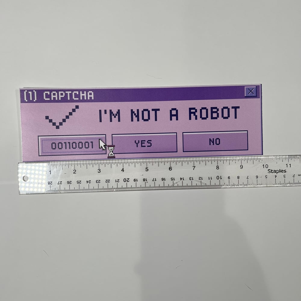 Image of I'm Not A Robot CAPTCHA Sticker or Magnet