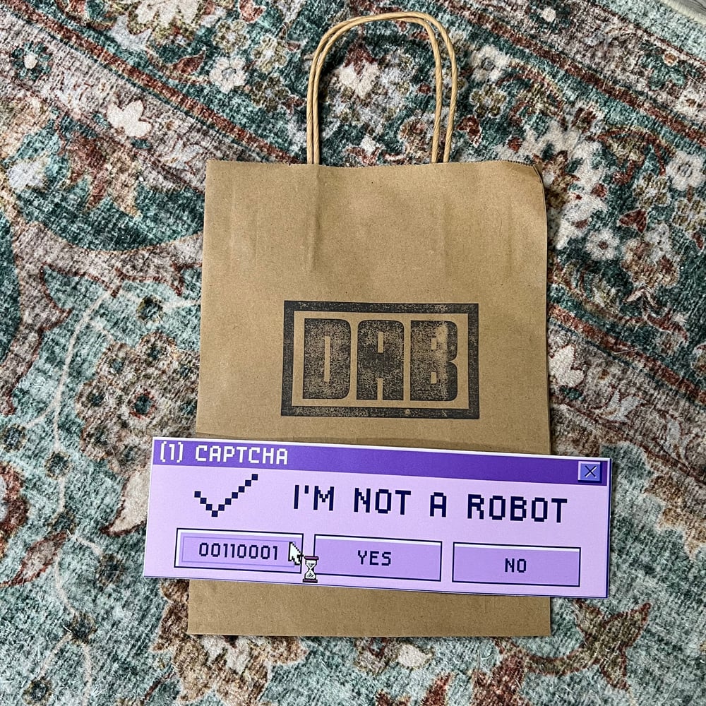 Image of I'm Not A Robot CAPTCHA Sticker or Magnet