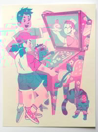 Strawberry Arcade Riso Print