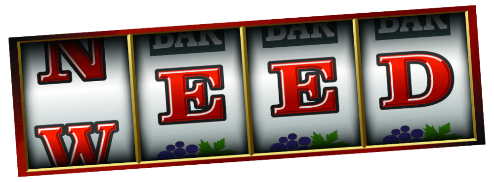 Image of Need Weed Slot Machine Sticker or Magnet