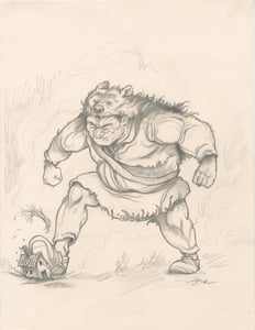 Image of Giant Stomps a House