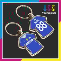 Image 1 of ARGENTINA AWAY SHIRT 2024 WC WINNERS PATCH KEYRING