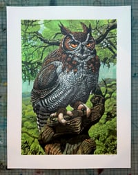 Image 2 of "Great Horned Owl" • Limited Edition Art Print (18" x 24")