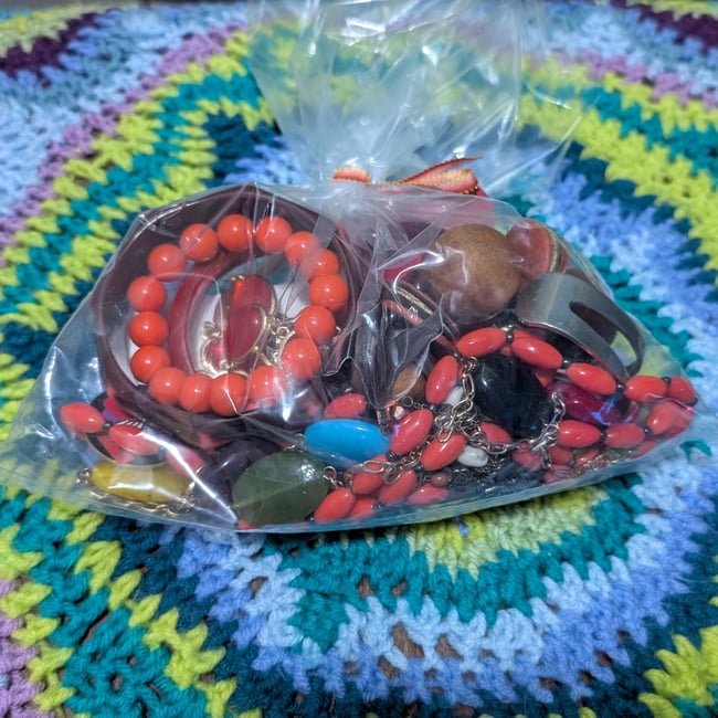 Mid Century Modern MCM Groovy Jewelry Mystery Grab Bag #1