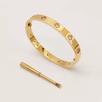 Love Bracelet Screwdriver 10 Stones, Unisex Style, Gold and Silver, High quality Stainless Steel