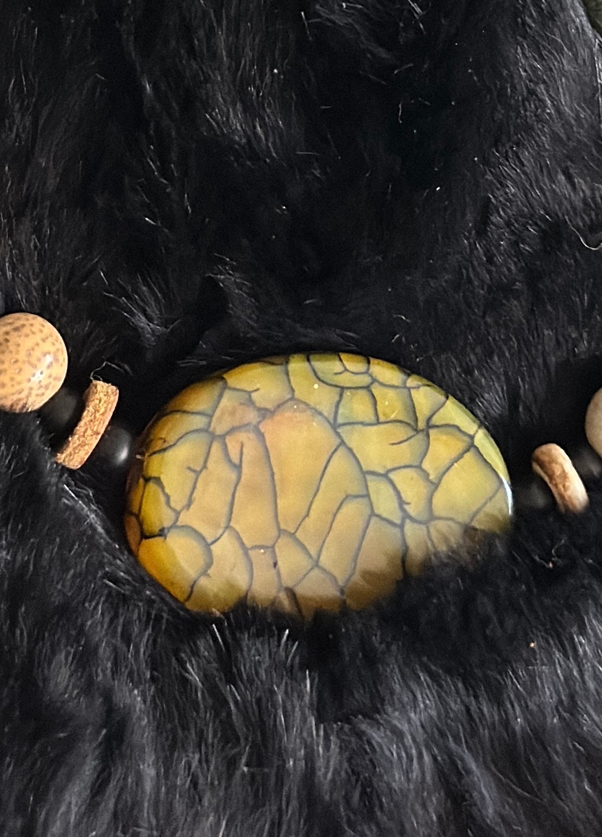 Image of  Yellow dragon eye agate Bag charm 